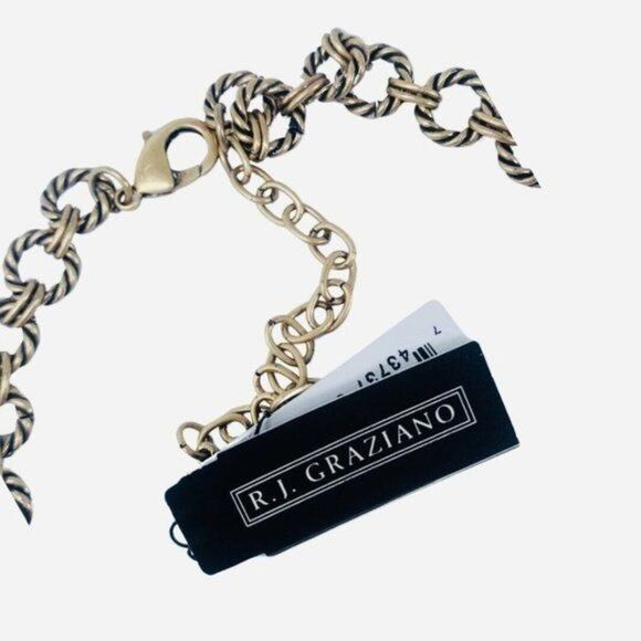 RJ Graziano Icy Pastel Couture Flower Statement Necklace 21" Brass Cottagecore - Picture 7 of 8